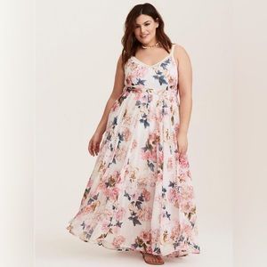 Runway Collection - Ivory Floral Crochet Maxi Dress